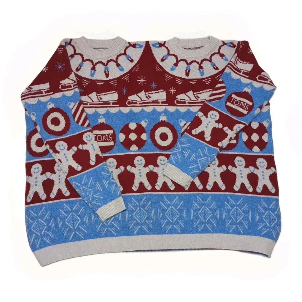 TOMS for Target 2-Headed Wool Ugly Christmas Holiday Sweater One‎ Size